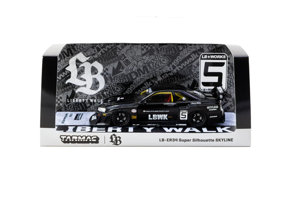 Tarmac Works 1:43 Nissan GT LB-ER34 Super Silhouette SKYLINE Black T43-021-BK
