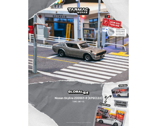 [Preorder] Tarmac Works 1:64 Nissan Skyline 2000GT-R (KPGC110) – Silver T64G-087-SL-B