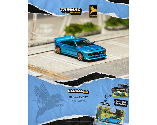[Preorder] Tarmac Works 1:64 Kimera EVO37 - Blue T64G-TL089-BL-B