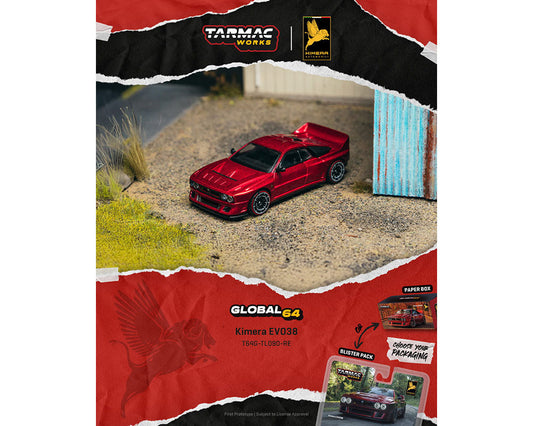 [Preorder] Tarmac Works 1:64 Kimera EVO38 Red Global 64 T64G-TL090-RD-B