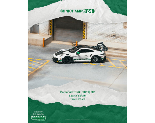 [Preorder] Tarmac Works 1:64 Porsche GT3RS(992.1) MR White Green T64MC-023-WG