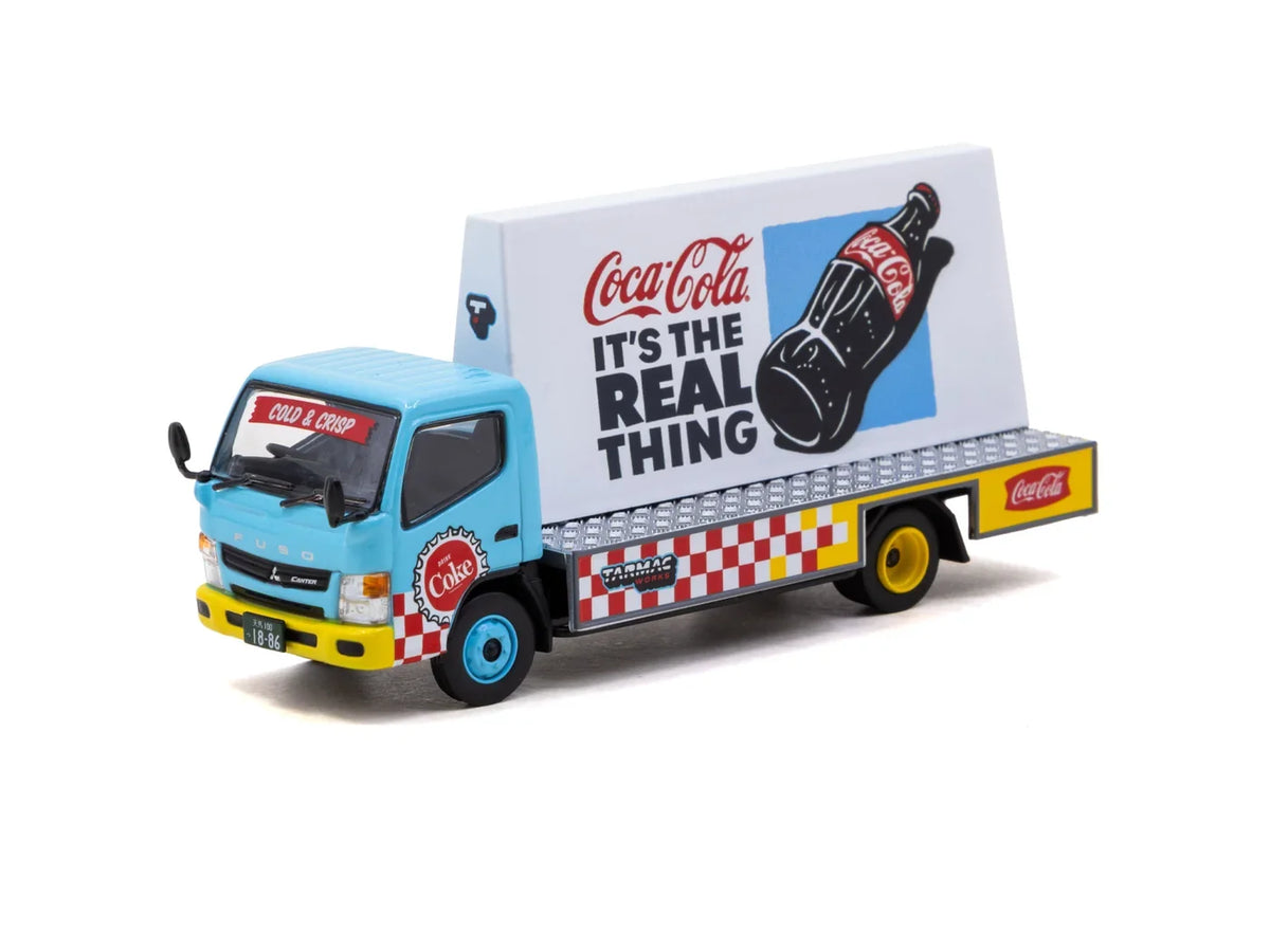 Tarmac Works 1:64 Mitsubishi Fuso Canter -Advertisement Truck COCA-COLA T64T-TL002-CC2