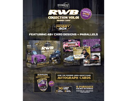 Tarmac Works Tarmac Cards RWB Collectible Trading Cards Vol. 01 Hobby Box – Limited Edition TC-RWBC-H01