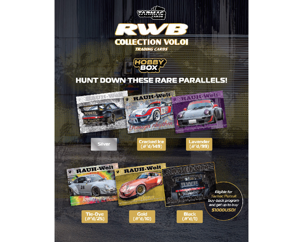 Tarmac Works Tarmac Cards RWB Collectible Trading Cards Vol. 01 Hobby Box – Limited Edition TC-RWBC-H01