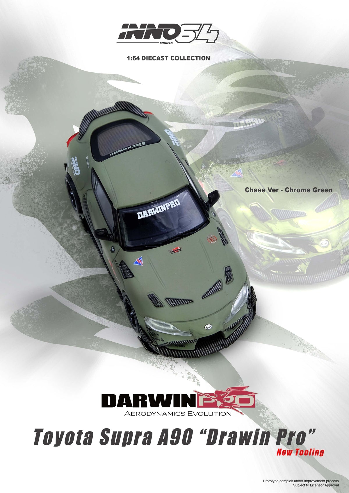 Inno64 1:64 TOYOTA SUPRA A90 DARWIN PRO Matt Green IN64-A90DP-MATGR