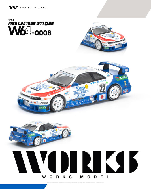 [Preorder] Works Model 1:64 R33 LM 1995 GT1 #22 W640008