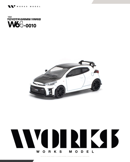 [Preorder] Works Model 1:64 Toyota Grmn Yaris Whtie W640010