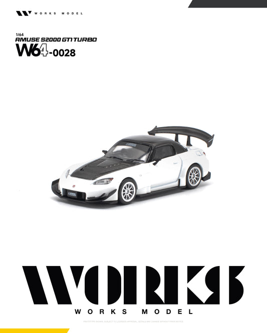 [Preorder] Works Model 1:64 Amuse S2000 GT1 Turbo White W640028