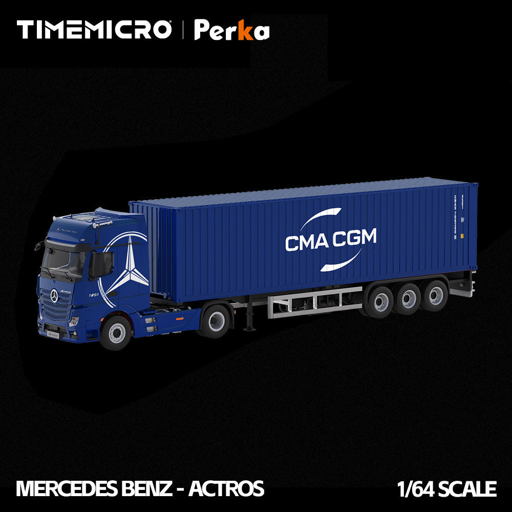 TimeMicro X Perka 1:64 Mercedes Actros container truck (3 Colours)