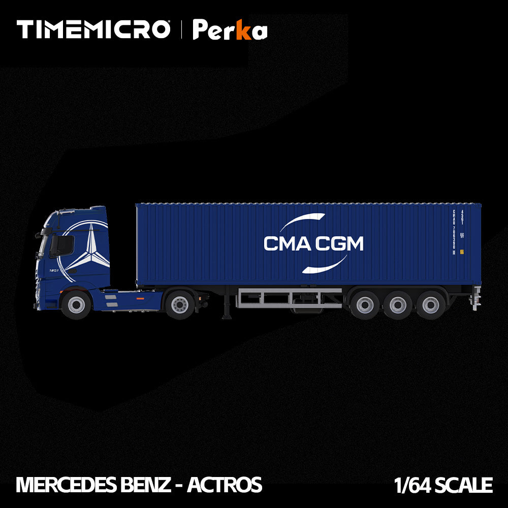 TimeMicro X Perka 1:64 Mercedes Actros container truck (3 Colours)