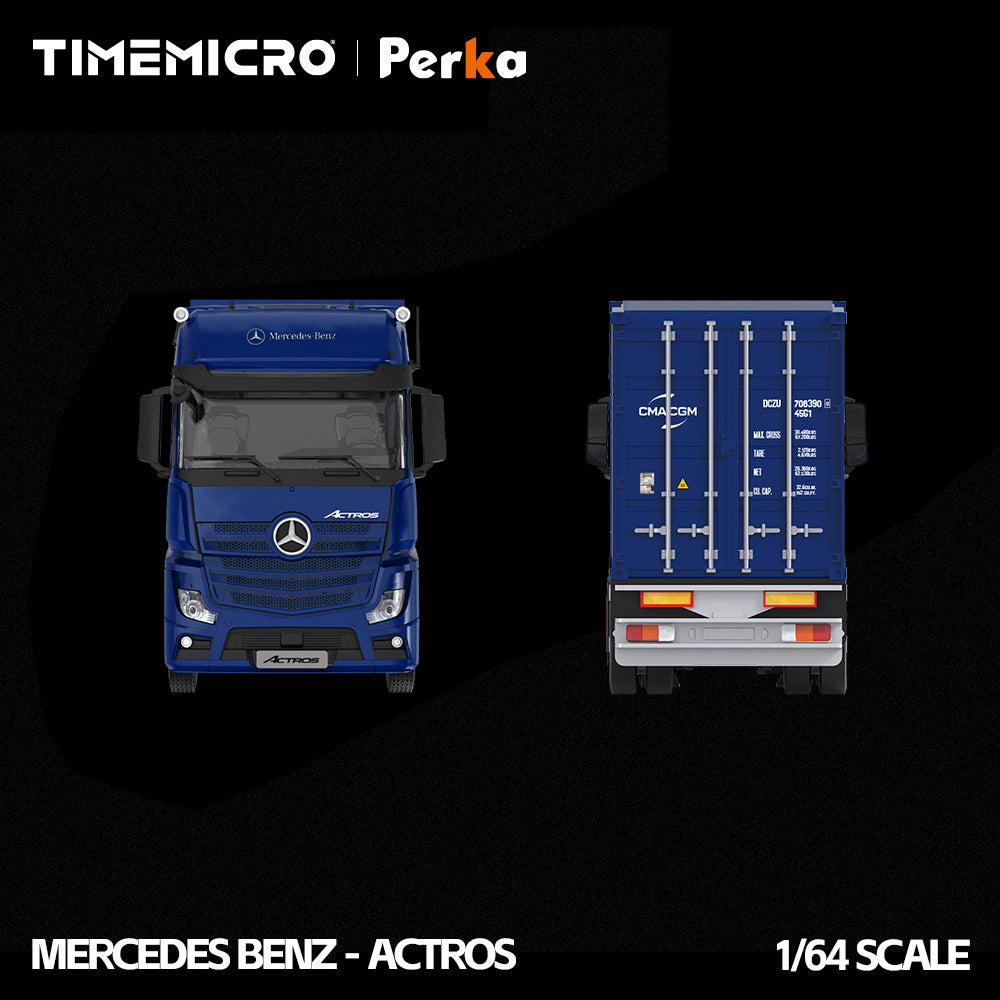 TimeMicro X Perka 1:64 Mercedes Actros container truck (3 Colours)
