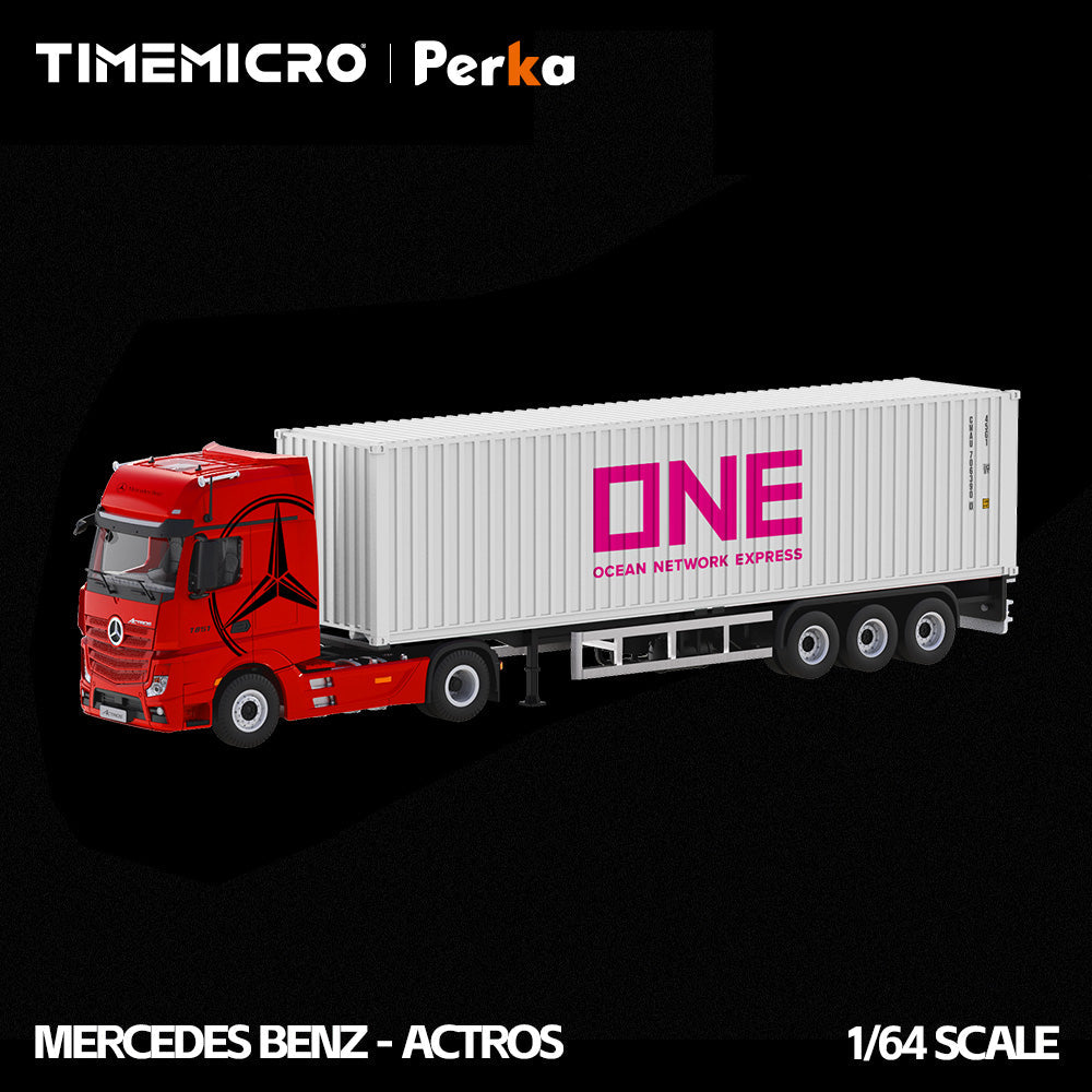 TimeMicro X Perka 1:64 Mercedes Actros container truck (3 Colours)
