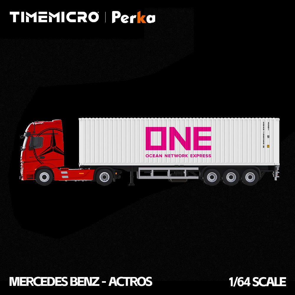 TimeMicro X Perka 1:64 Mercedes Actros container truck (3 Colours)