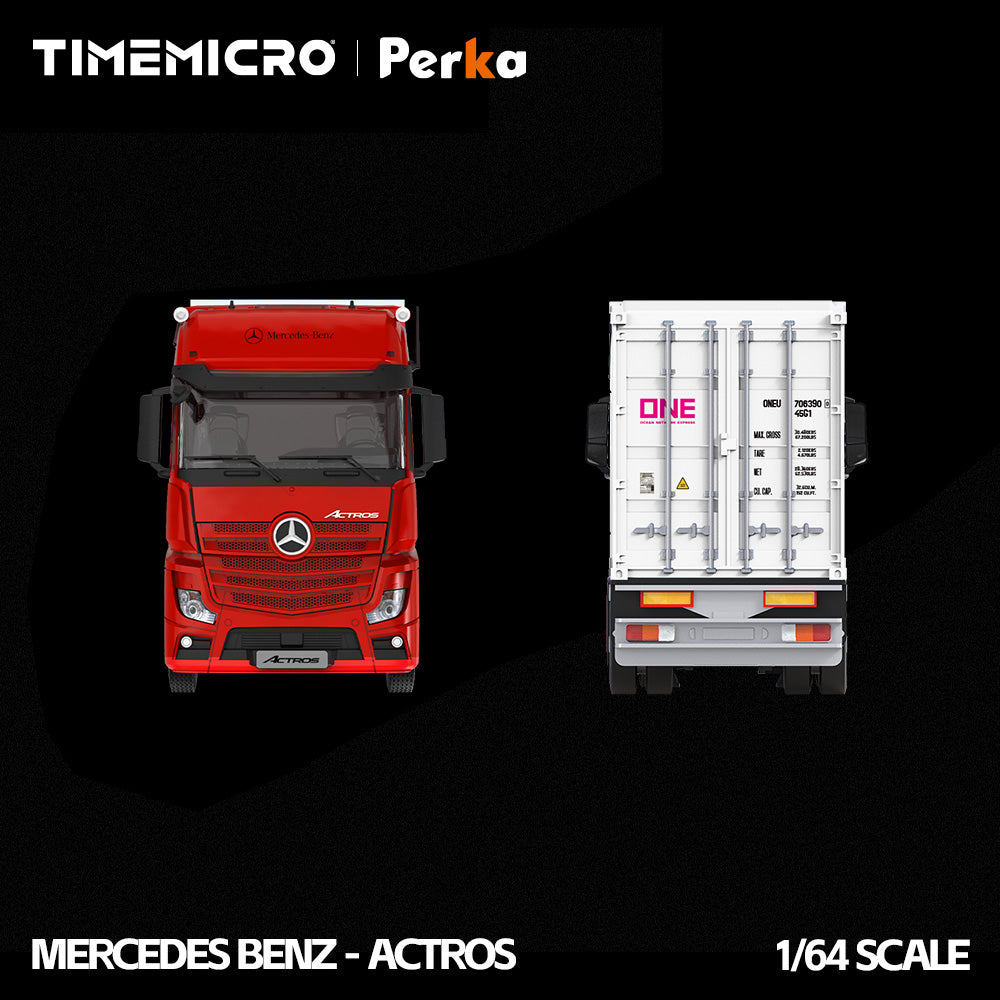 TimeMicro X Perka 1:64 Mercedes Actros container truck (3 Colours)