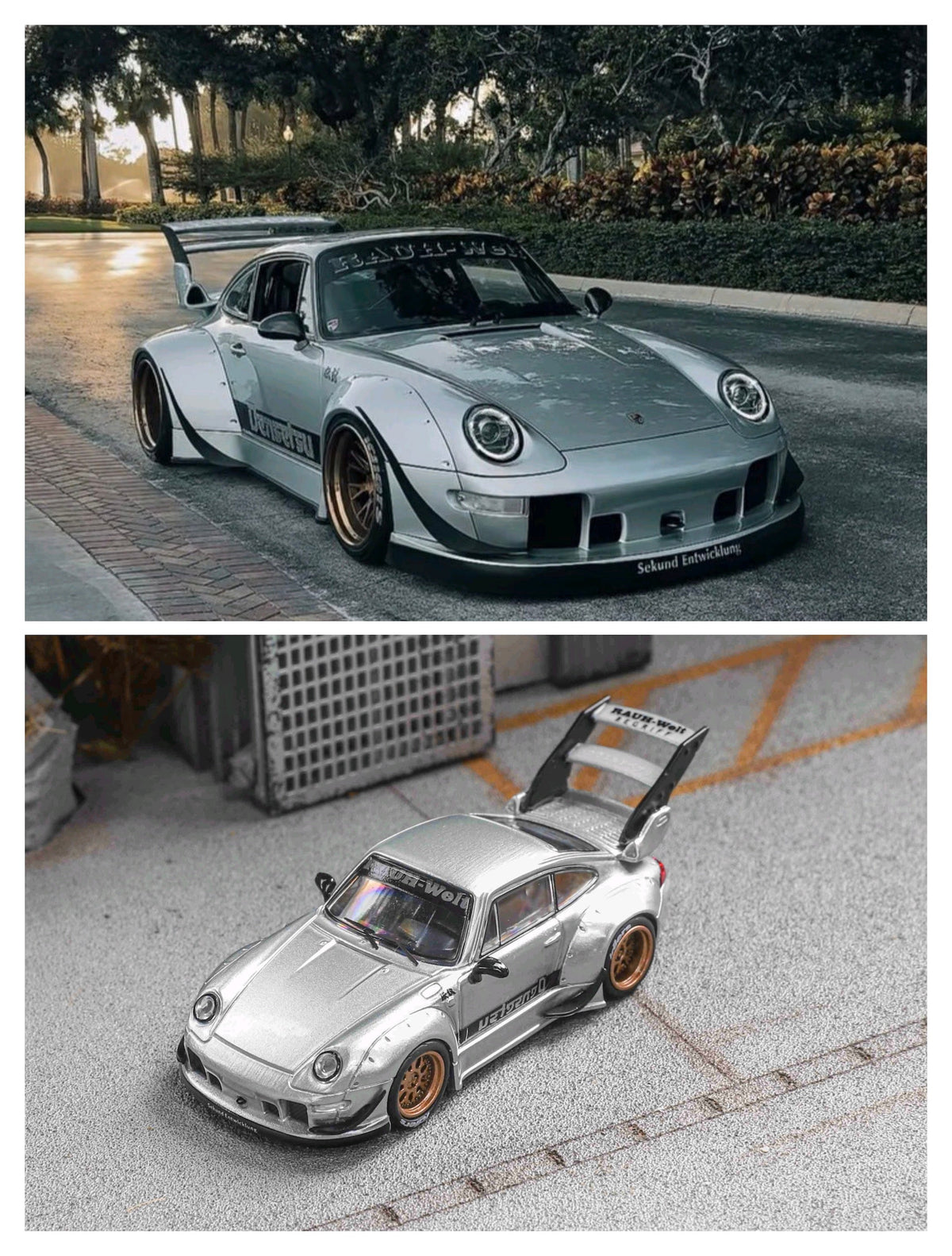 Star Model 1:64 RWB 993 High Wing Black / Silver (2 Variant)