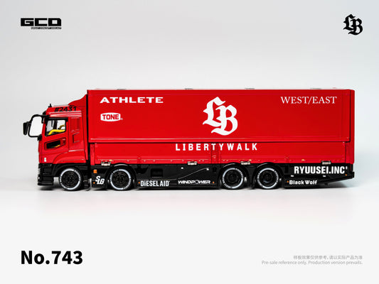 [Preorder] GCD 1:64 LBWK Trucks Mitusubishi Super Great Super Silhouette Red/Black KS-073-743