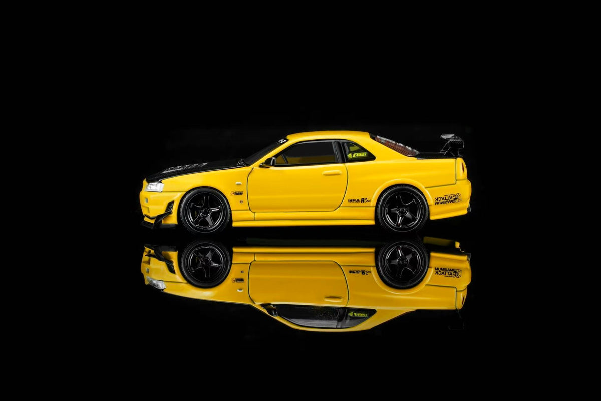 [Preorder] MOTORHELIX 1:64 Nissan Skyline GT-R (R34) Customized (2 Colours) M63475/M63476