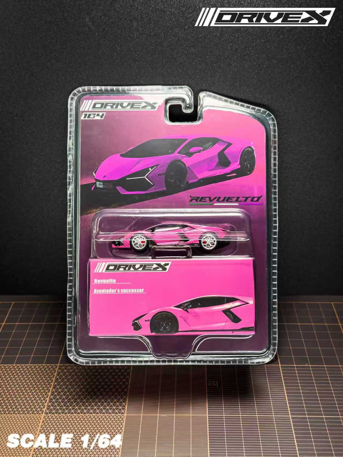 Drive X 1:64 Lamborghini Revuelto Hanging Card Board (7 Colours)