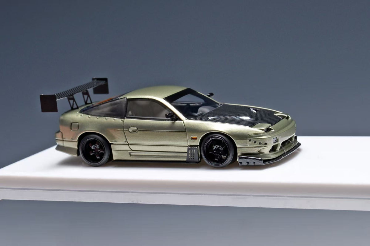 404error X old school 1:64 Nissan 240sx Streetcar Modified Emerald Green Carbon Cover