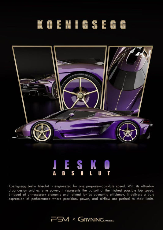 [Preorder] PSM x Gryning 1:43 Koenigsegg Jesko Absolut / Jesko Attack (2 Variants)