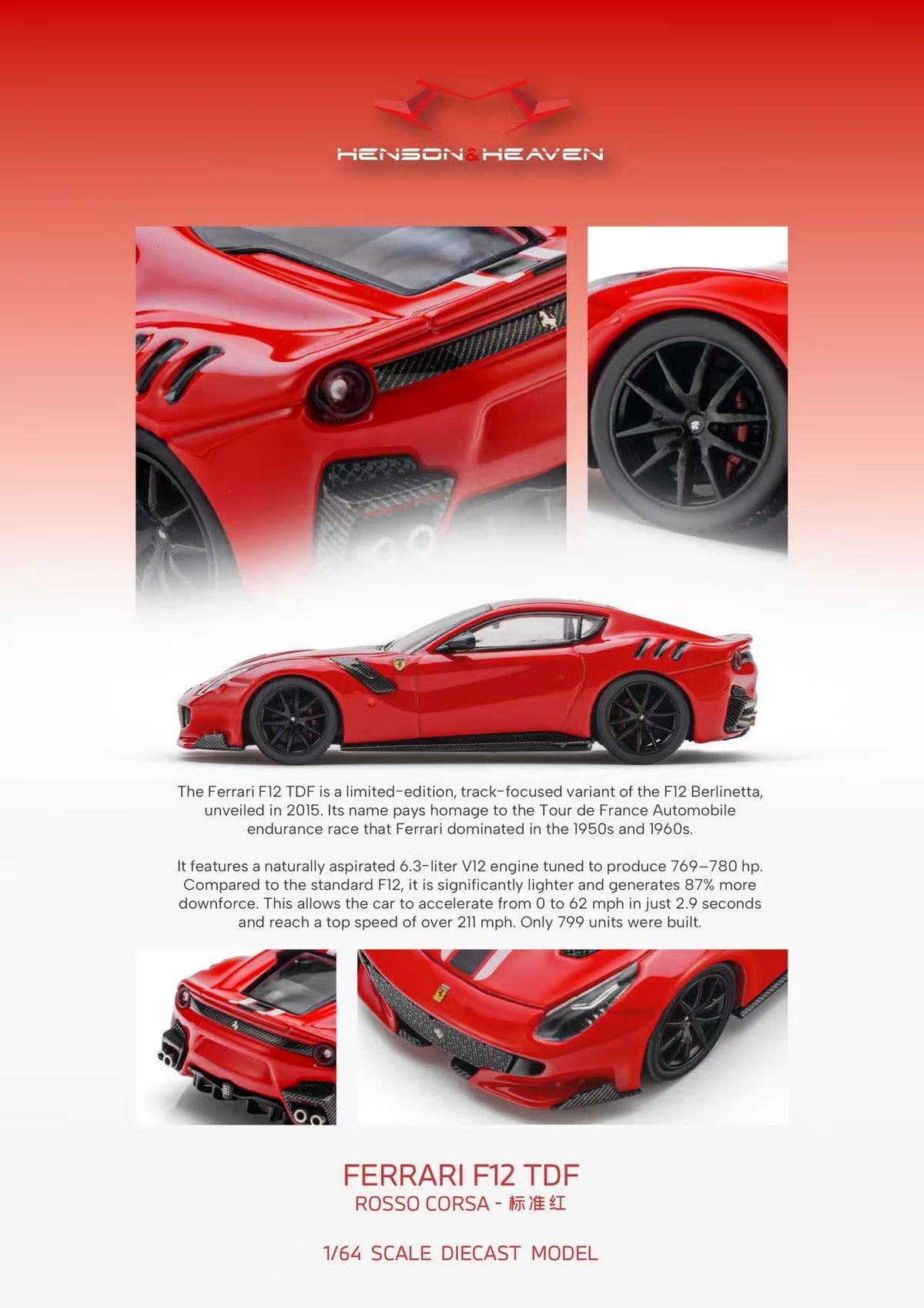 [Preorder] HH Model 1:64 Ferrari F12 TDF (4 Variants)