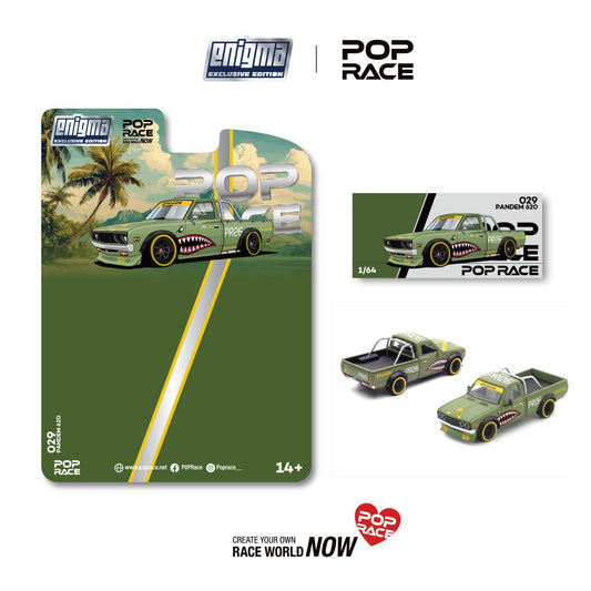 [Preorder] POPRACE 1:64 Datsun PANDEM 620 Battle Green PRE029