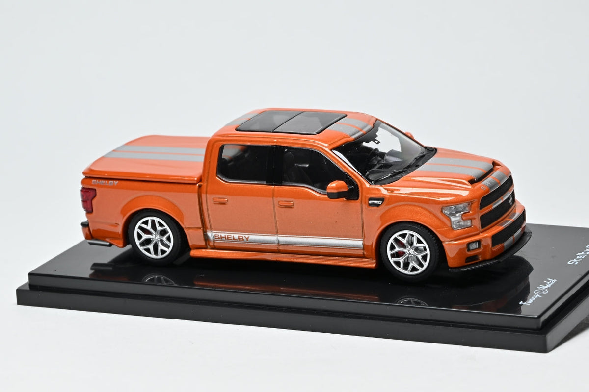 Funny Model 1:64 Shelby F150 Super Snake Orange with Silver strips