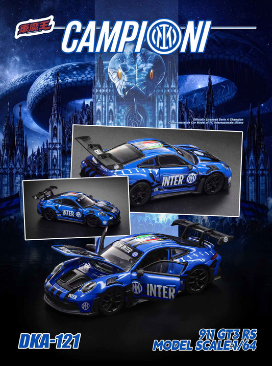[Preorder] DEMON KING AUTO 1:64 Porsche 911 GT3 RS Inter Milan's 21st Title Livery DKA-121