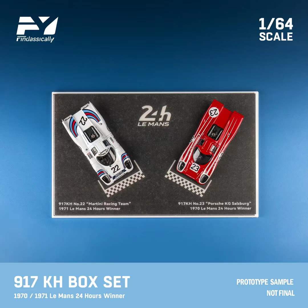 [Preorder] Findclassically 1:64 Porsche 917K 22# Martini and 23# Red Double Car Set