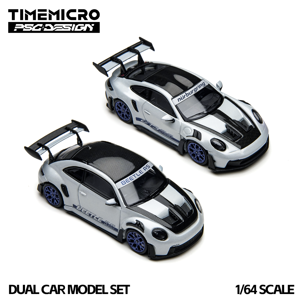 [Preorder] TimeMicro × PSC DESIGN 1:64 Porsche 992 GT3 RS & Beetle RS Nurburgring Version - 2 car set TM647907-T