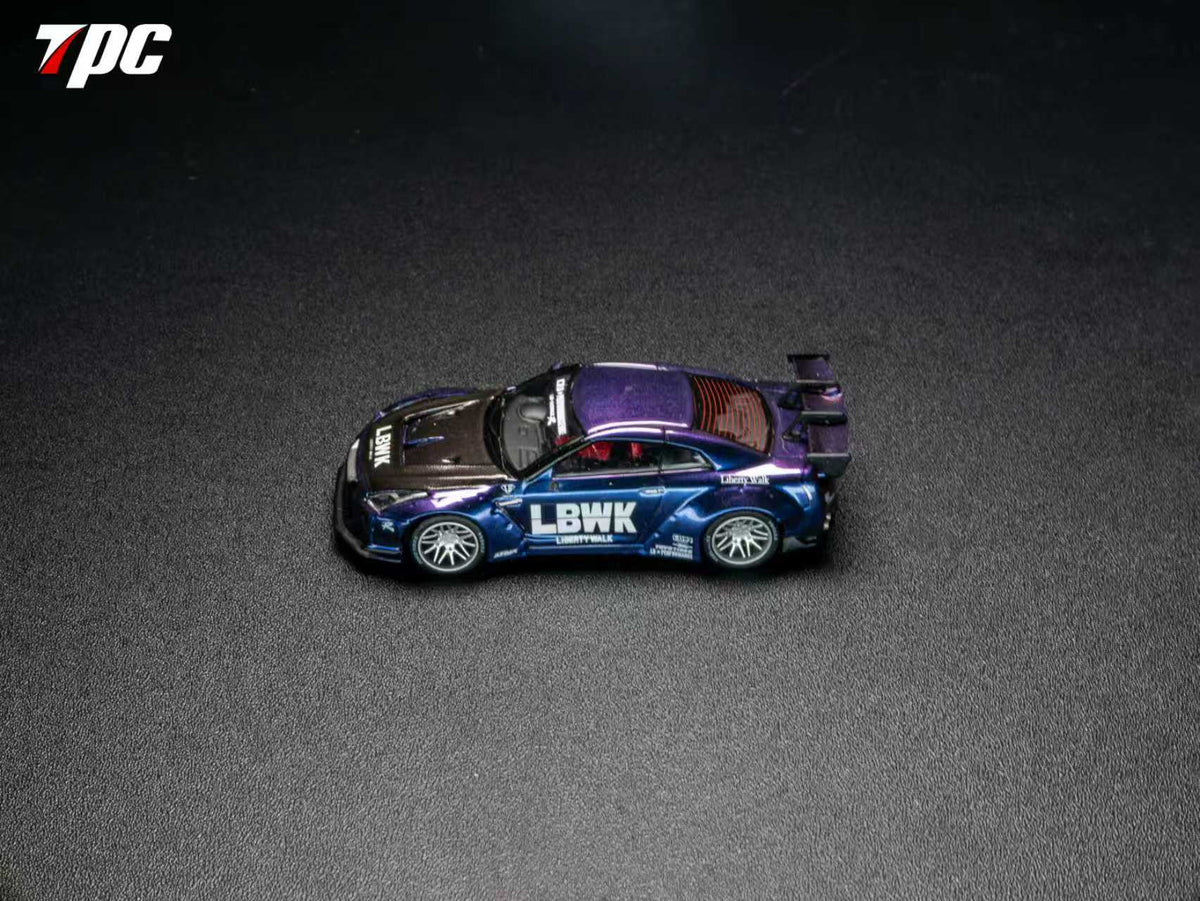 TPC 1:64 LBWK GTR35 Custom Edition Midnight Blue Chameleon