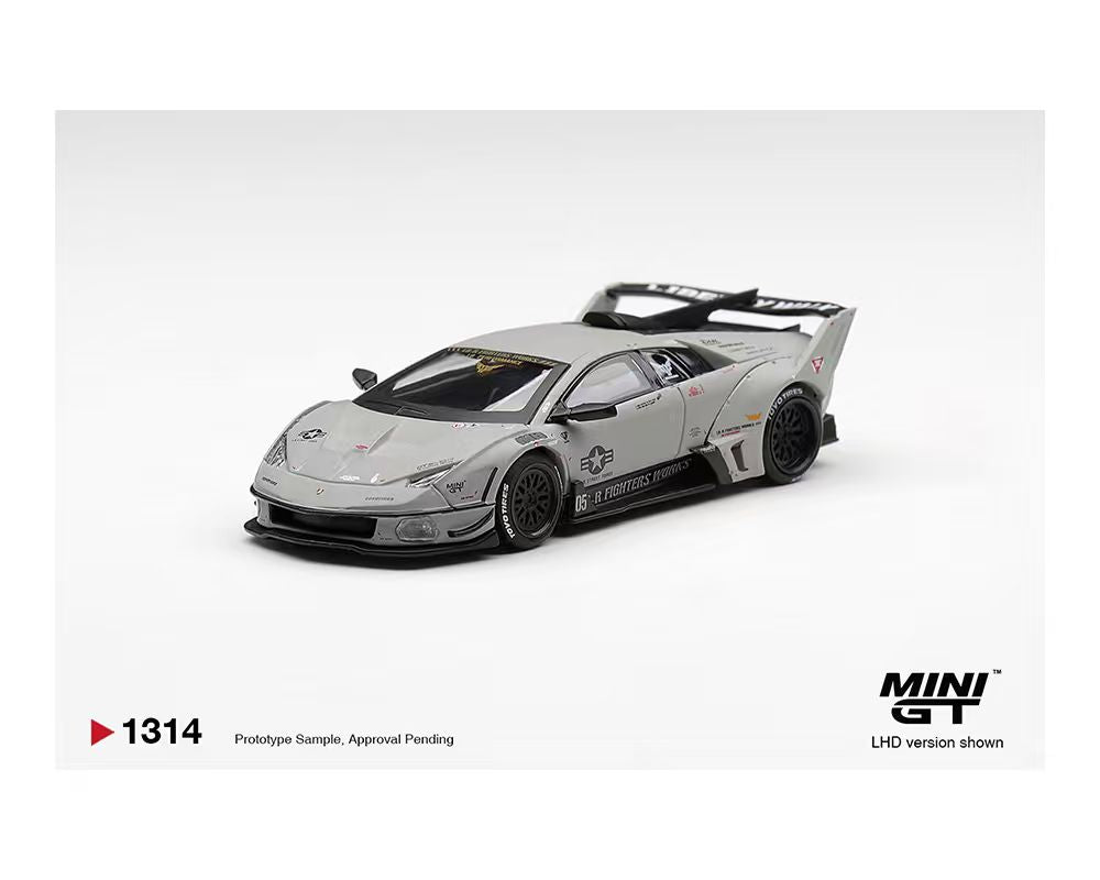 [Preorder] MINI GT 1:64 Lamborghini LB-Silhouette WORKS MURCIELAGO GT Evo Fighter Grey MGT01314-BL