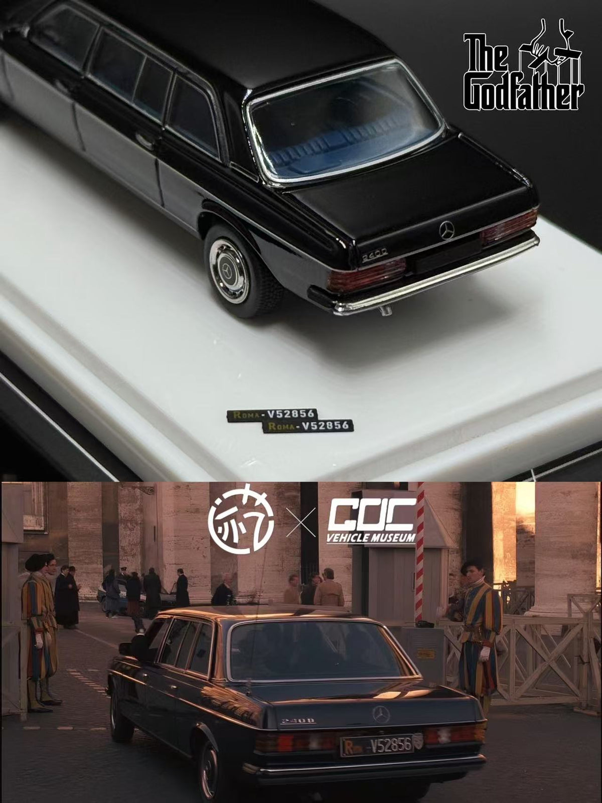 [Preorder] JIYI X GOC 1:64 MERCEDES BENZ 240D LIMO (W123) Black