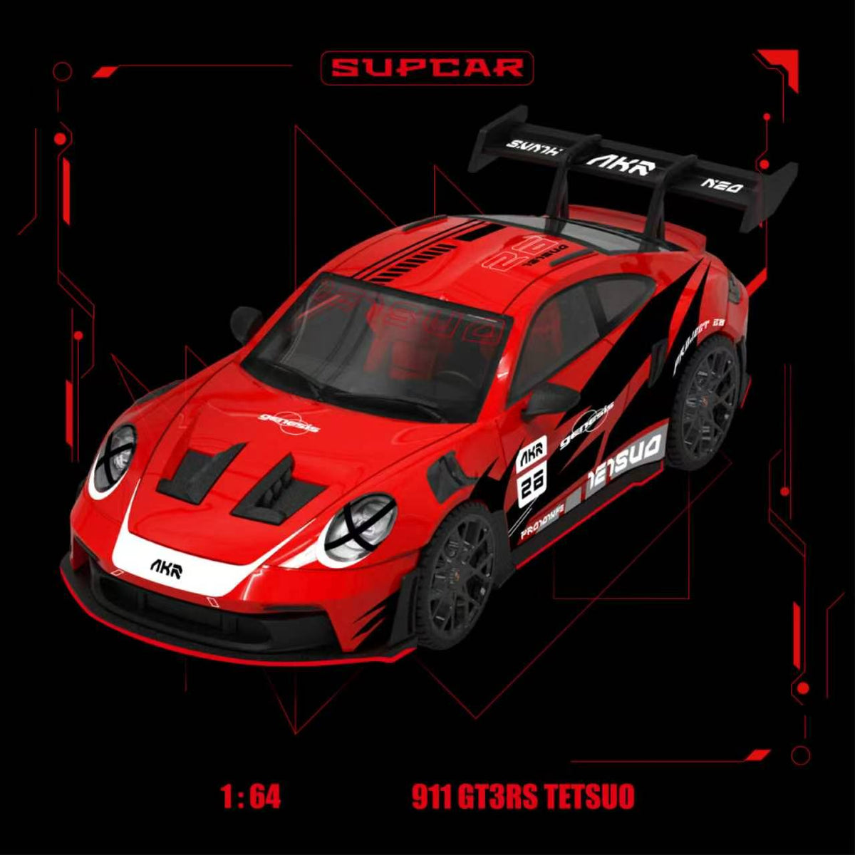 [Preorder] SUPCAR 1:64 Porsche 911 GT3 RS Akira Chrimson TETSUO SC644650