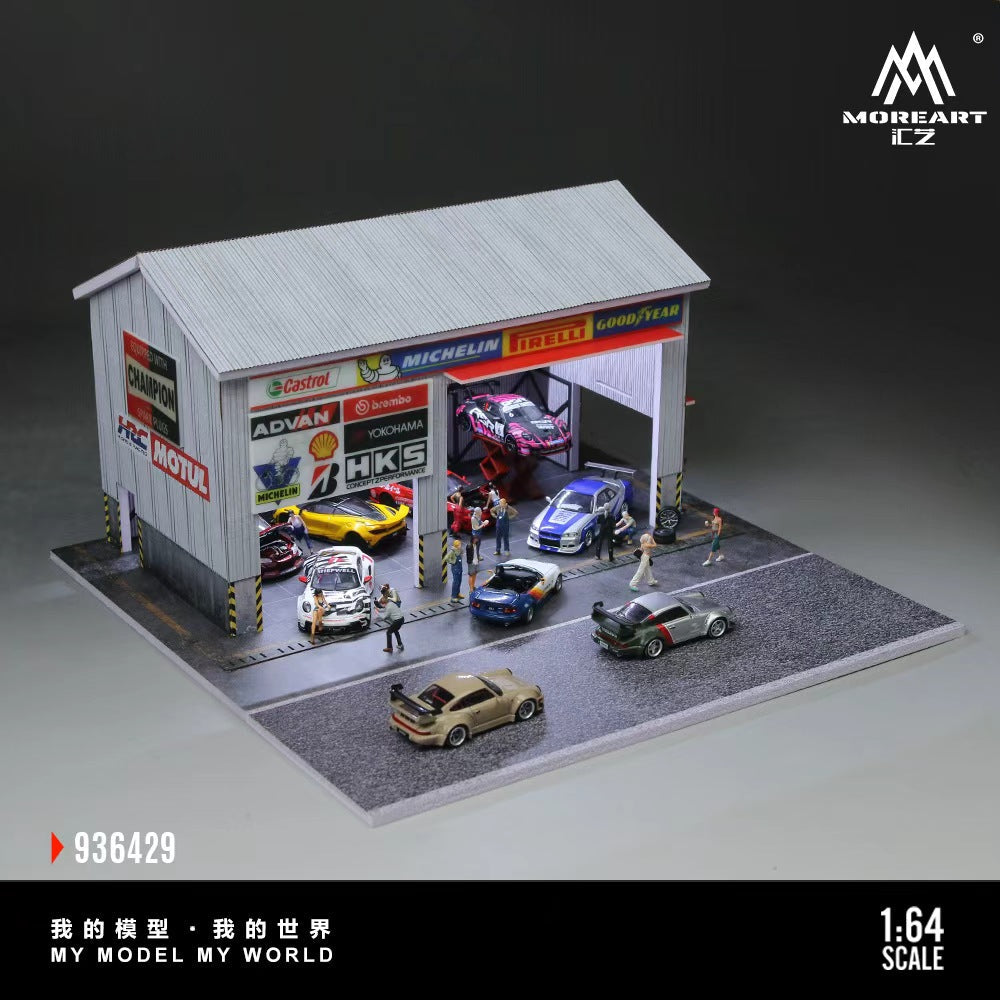 [Preorder] MoreArt 1:64 RACING CAR REPAIR SHOP MO936429
