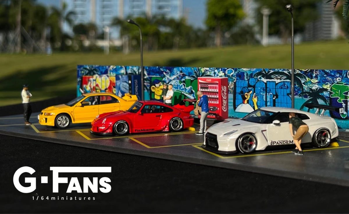 G.Fans 1:64 Diorama Beach Parking Scene Model 710027