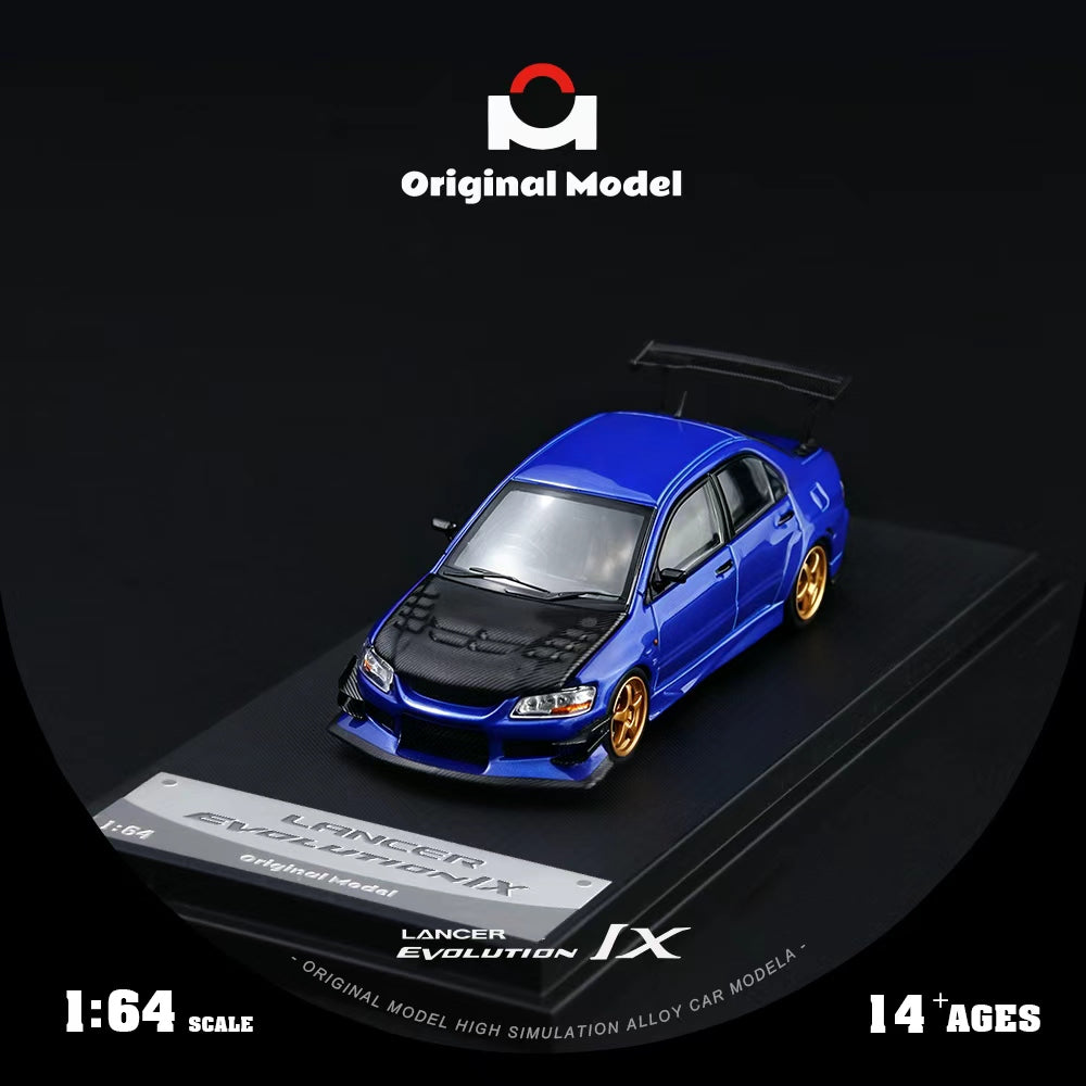 [Preorder] Original Model 1:64 Mitsubishi EVO 9th Feneration Dark Blue OM800217
