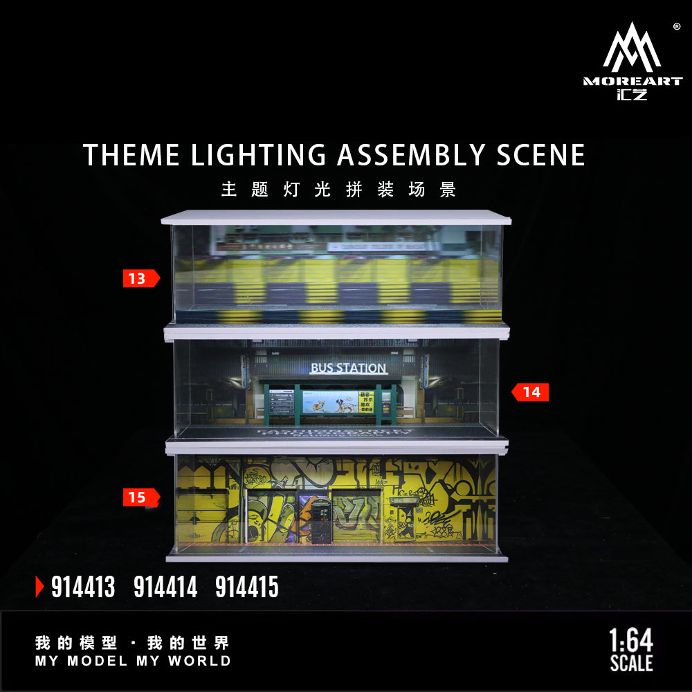 MoreArt 1:64 THEME LIGHTING ASSEMBLY SCENE (3 Versions) MO914413/MO914414/MO914415