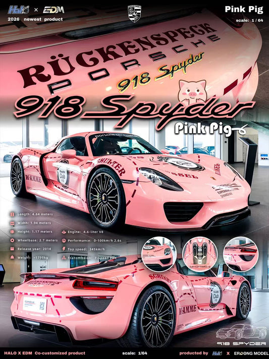 [Preorder] Halo X EDM 1:64 918 Spyder Pink Pig