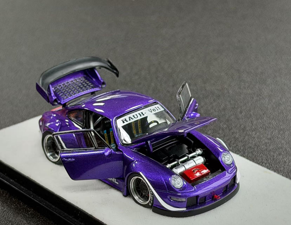 PGM 1:64 Porsche RWB 993 Metallic Purple (2 Versions) PGM-640314
