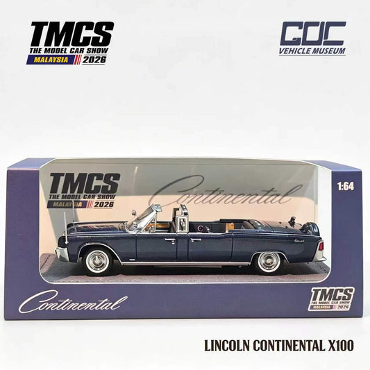 [Preorder] GOC 1:64 TMCS Malaysia 2026 Exhibition Edition Lincoln Continental X100 Blue