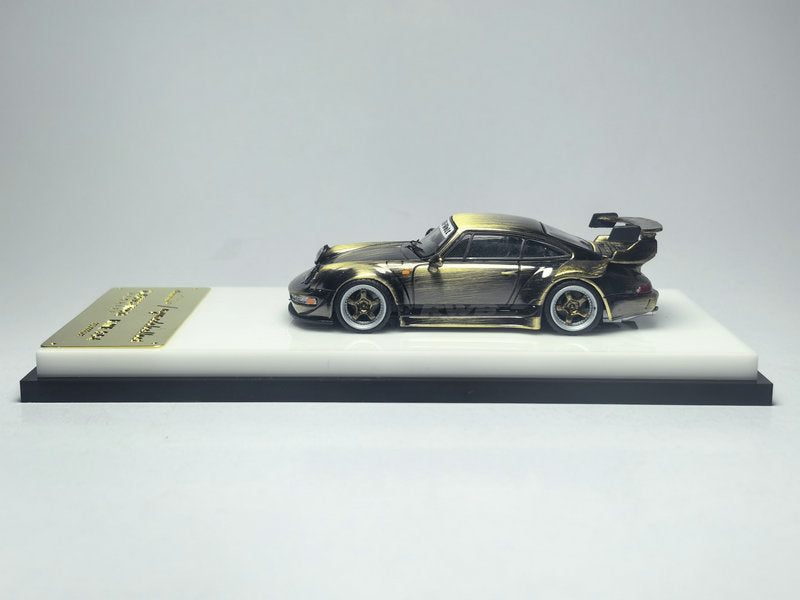 [Preorder] Model Collect 1:64 Porsche RWB964 High Wing Chrome Bronze Brushed Livery MC640024I