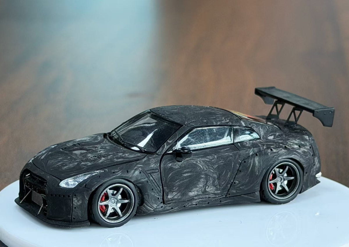 [Preorder] PGM 1:64 GTR R35 Black Full Carbon PG-02001