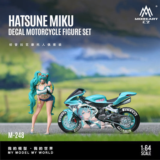 [Preorder] MoreArt 1:64 HATSUNE MIKUDECAL MOTORCYCLE FIGURE SET MO222248