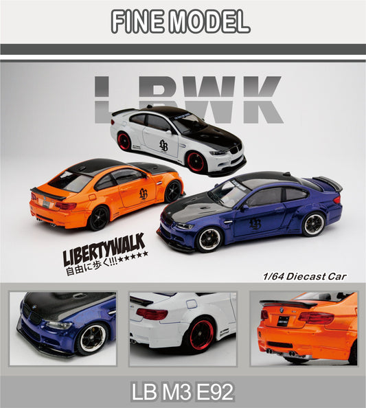 Fine Model 1:64 BMW M3 E92 LBWK Modify (3 Colours)