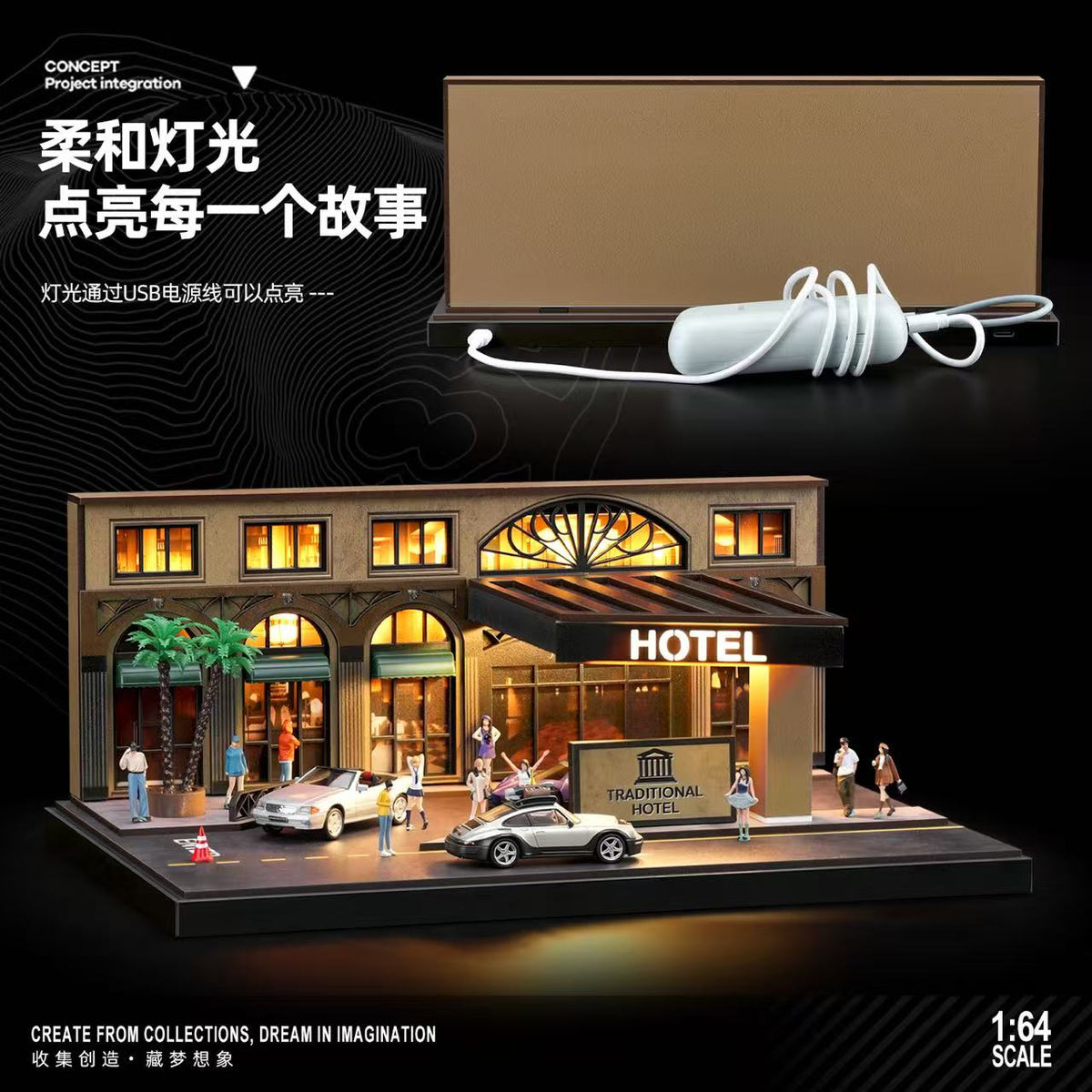 [Preorder] SHOU CANG JIA 1:64 Mid-Century Chinese Style Hotel Scene SCJ-82071
