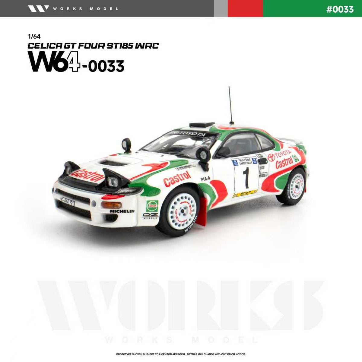 [Preorder] Works Model 1:64 Toyota Celica GT-Four ST185 WRC W640033