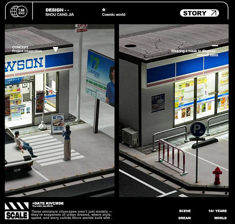 SHOU CANG JIA 1:64 Lawson Convenience Store (Large) SCENE SCJ-82045-A