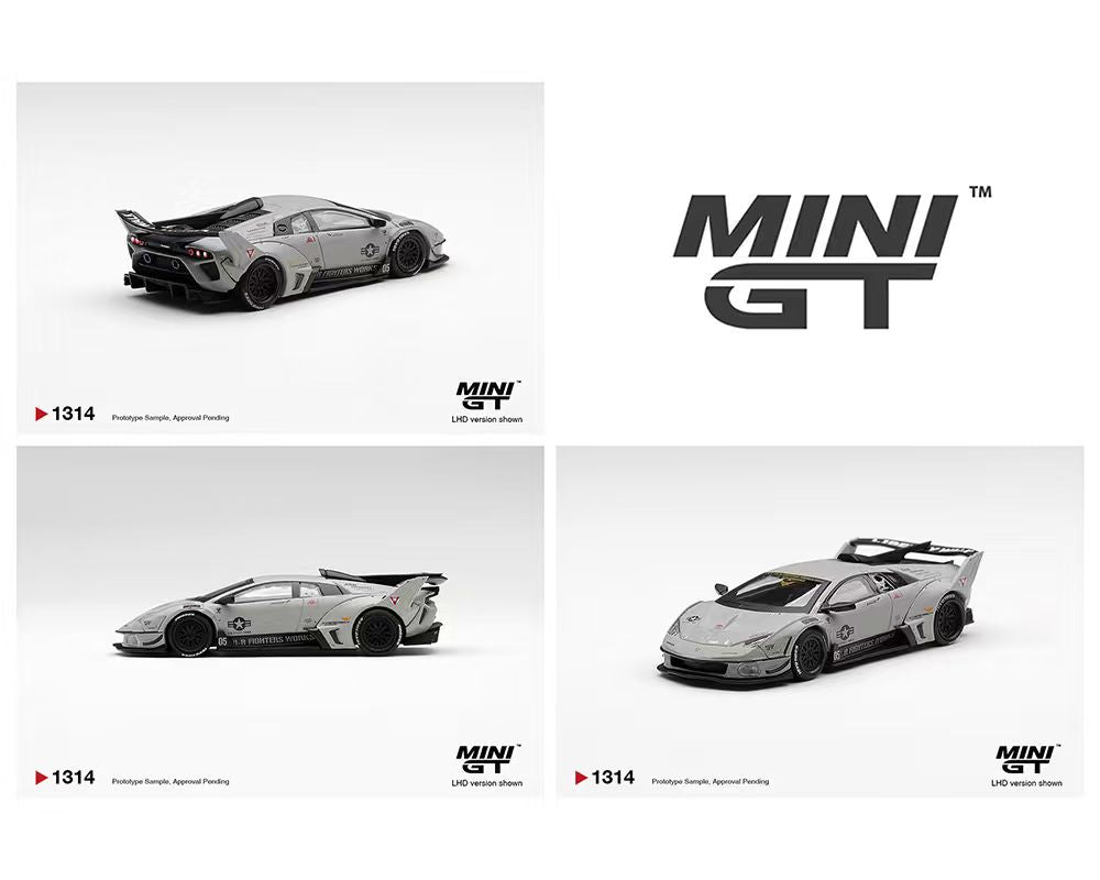 [Preorder] MINI GT 1:64 Lamborghini LB-Silhouette WORKS MURCIELAGO GT Evo Fighter Grey MGT01314-BL