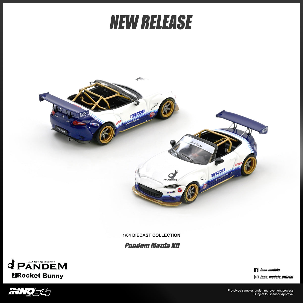 [Preorder] Inno64 1:64 Mazda MX-5 (ND) Miata "PANDEM ROCKET BUNNY" V1.0 IN64-MX5P-ND-01